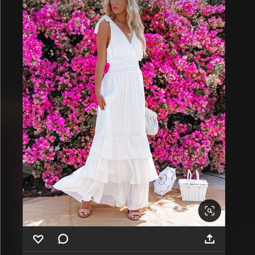VICI Ruffled Tiered Maxi Dress - L